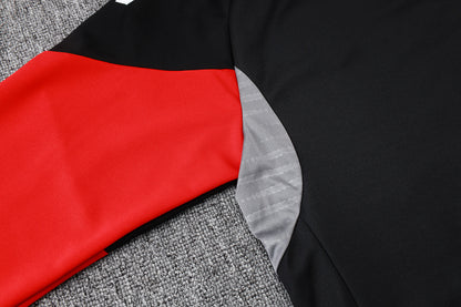 2025-26 Arsenal Black-Red-Green Adult long pull training suit S-2XL