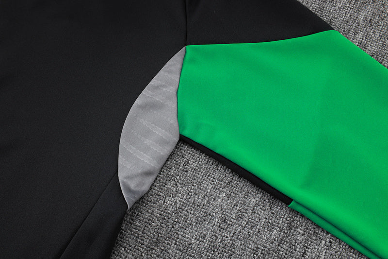 2025-26 Arsenal Black-Red-Green Adult long pull training suit S-2XL