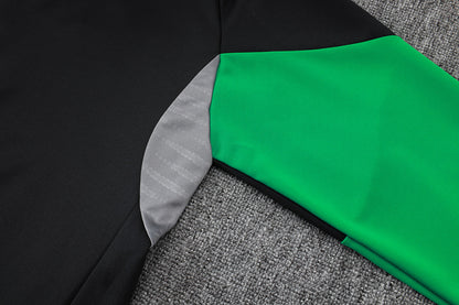 2025-26 Arsenal Black-Red-Green Adult long pull training suit S-2XL