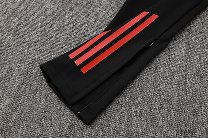 2025-26 Bayern Munich Black-White Adult long pull training suit S-2XL