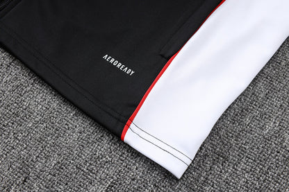 2025-26 Bayern Munich Black-Red-White Adult long pull training suit S-2XL