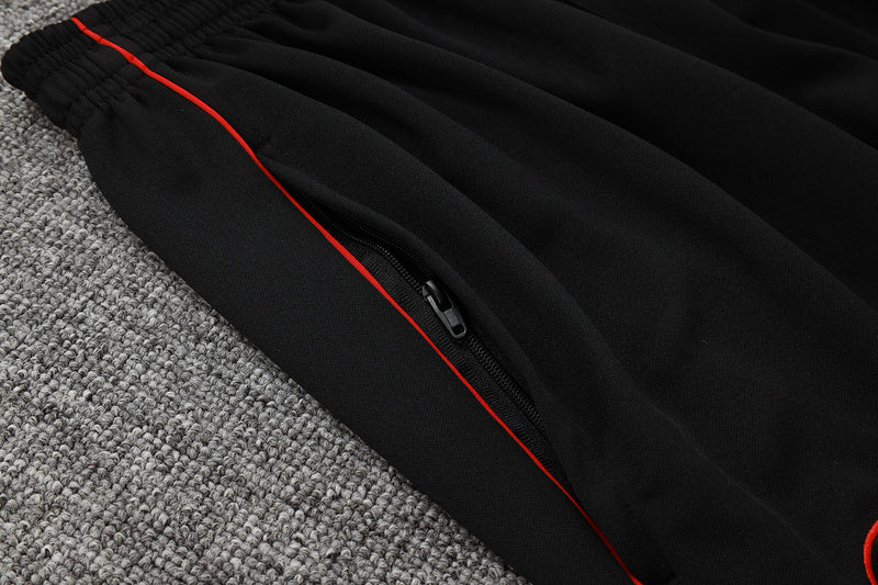 2025-26 Bayern Munich Black-White Adult long pull training suit S-2XL