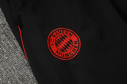 2025-26 Bayern Munich Black-White Adult long pull training suit S-2XL