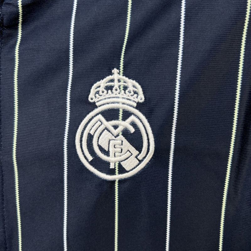 2025-26 Real Madrid Baseball uniform Blue S-4XL