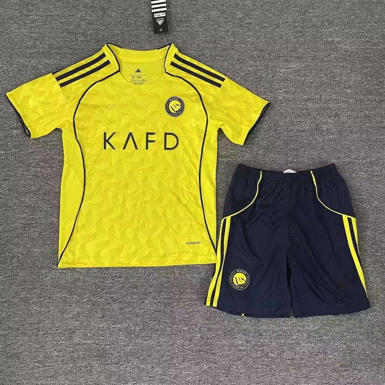 2025-26 Al Nassr FC Riyadh Victory Home Kids Size 16-28