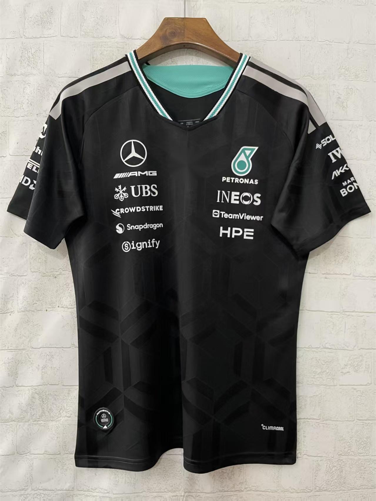 2026 F1 Mercedes Black Round Neck Racing Suit S-5XL
