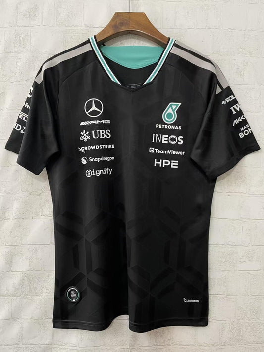 2026 F1 Mercedes Black Round Neck Racing Suit S-5XL