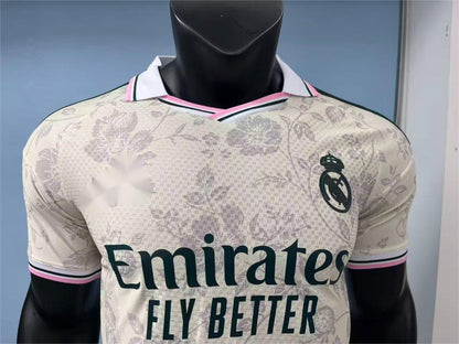 2026-27 Real Madrid Cream with Floral Pattern Special Edition Player S-3XL