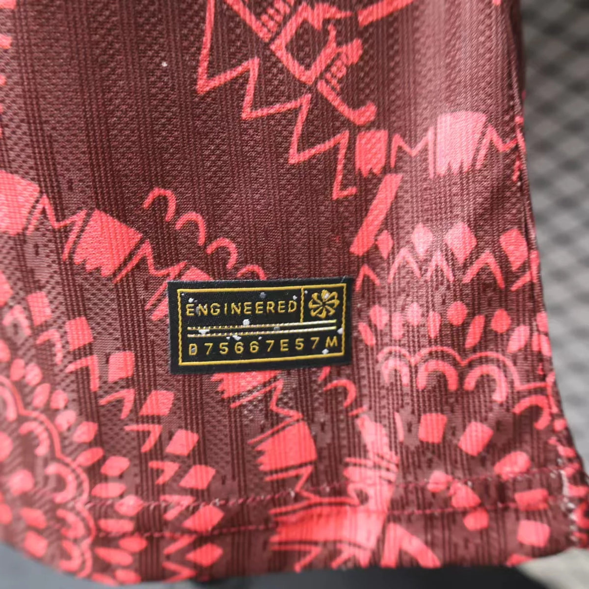 2026-27 París Rojo Oscuro con Patrón Tribal Jugador Especial S-3XL