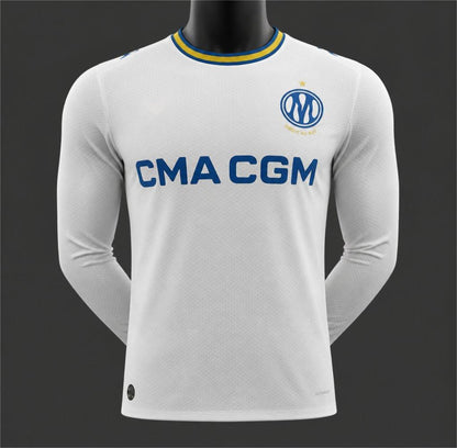 2026-27 Marseille Home White Long Sleeve Player S-2XL