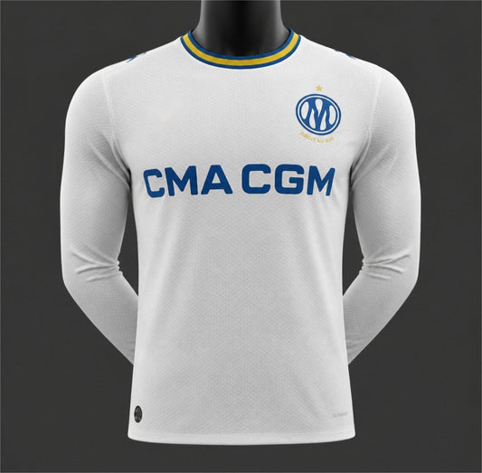 2026-27 Marseille Home White Long Sleeve Player S-2XL