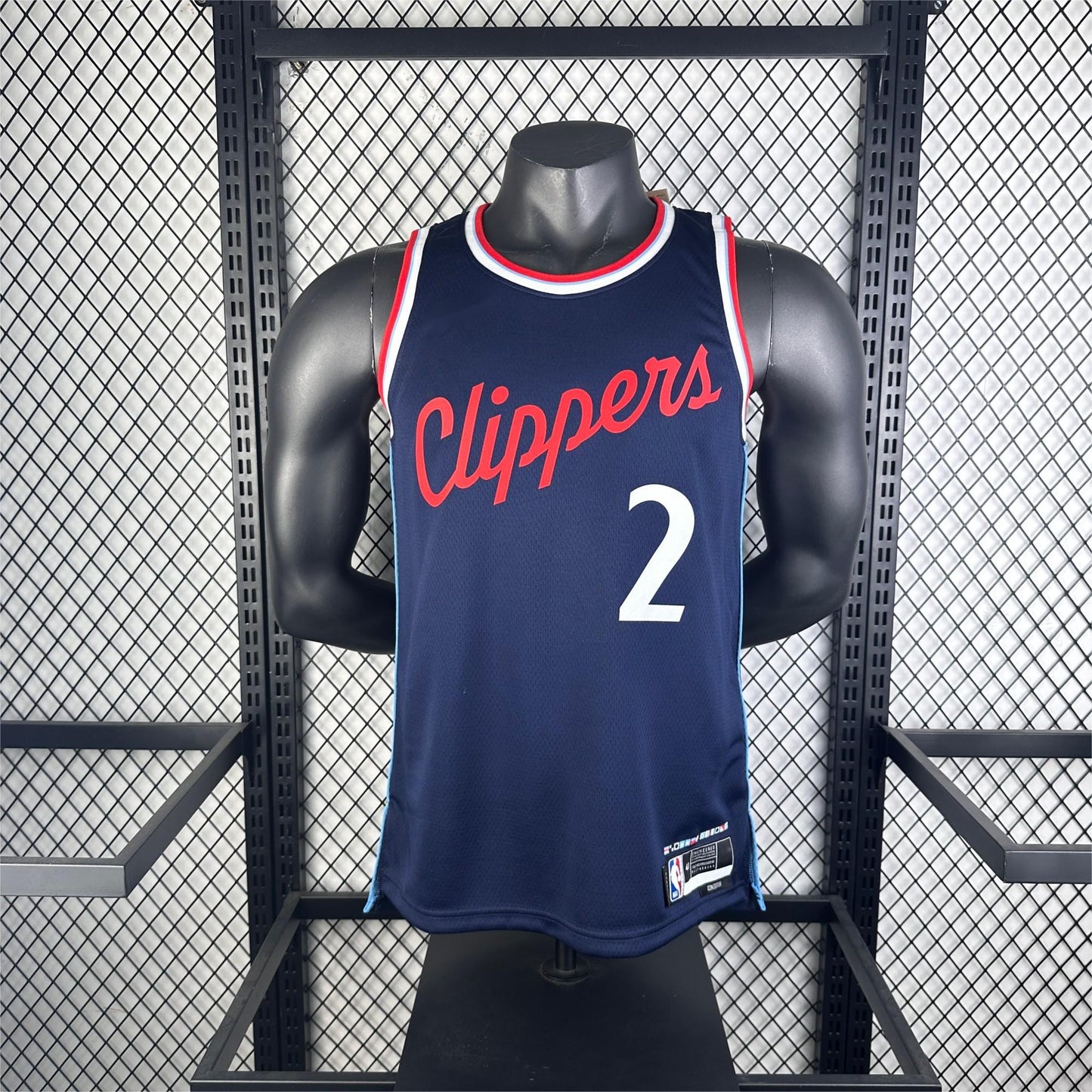 NBA 2024-25 Clippers Away Blue No. 2 Leonard