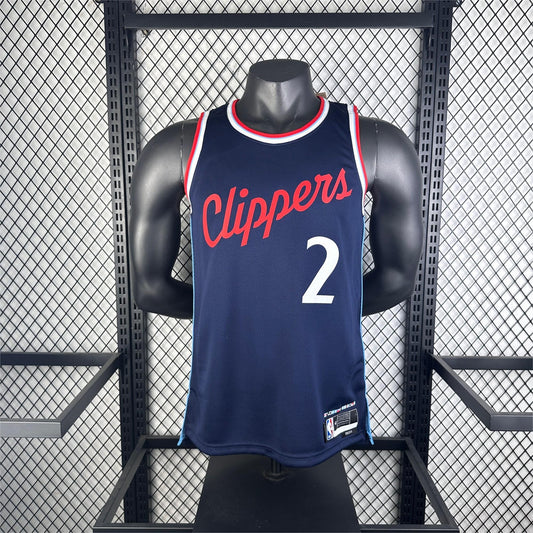 NBA 2024-25 Clippers wyjazdowy niebieski nr 2 Leonard