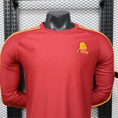 2026-27 AS Roma Home Deep Red Vintage Remake  Long Sleeve Player S-2XL