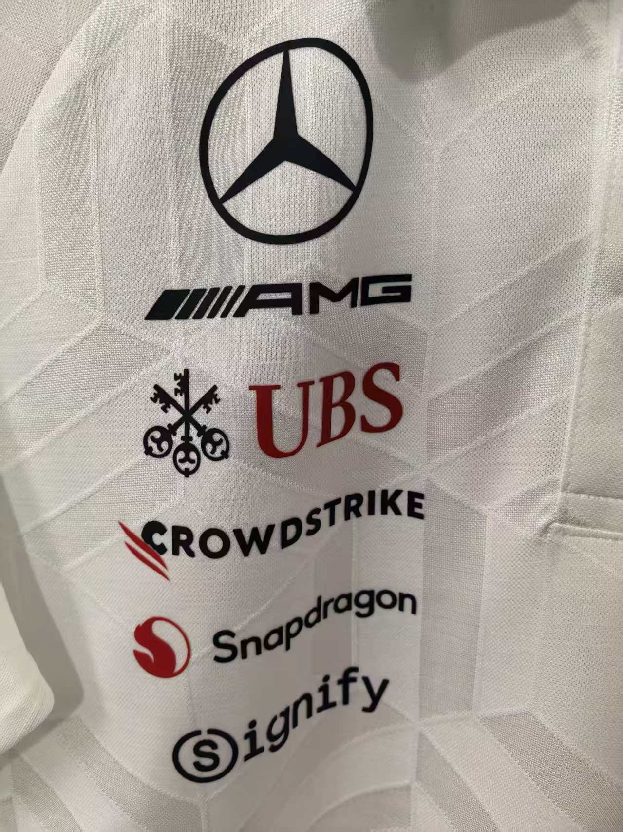 2026 F1 Mercedes Polo White Racing Suit S-5XL