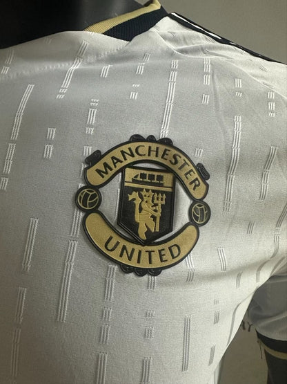 2026-27 Manchester United Away White with Gold Trim player S-3XL