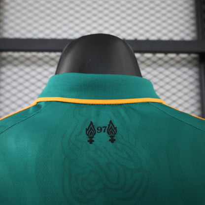2026-27 Liverpool Green With Gold Trim Casual Retro Player S-3XL