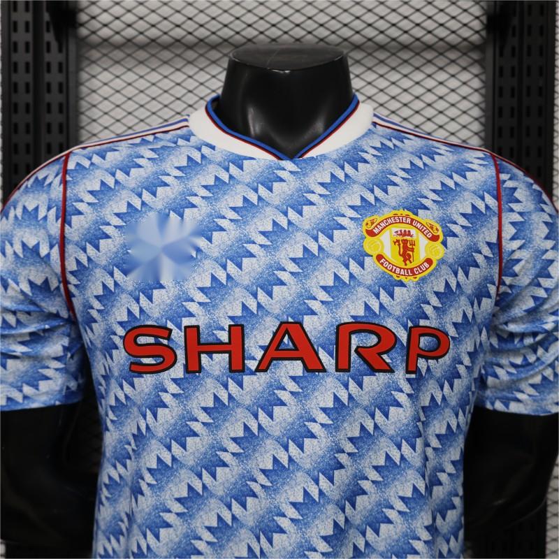 2026-27 Manchester United Away Blue Vintage Remake Player S-3XL