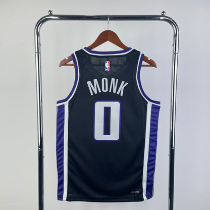 NBA 2024-25 Kings away black No. 0 Monk