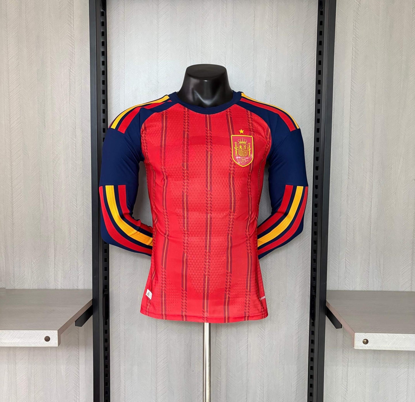 2026 Spanien Heimtrikot langarm Player Version S-2XL