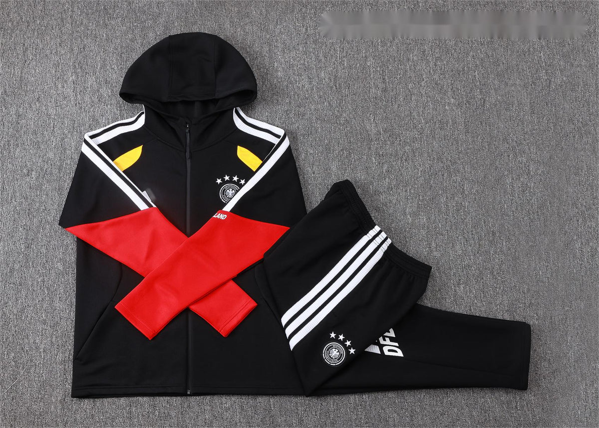 2026 Germany Black Long Pull Training Suit Adults Or Children