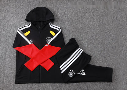 2026 Germany Black Long Pull Training Suit Adults Or Children
