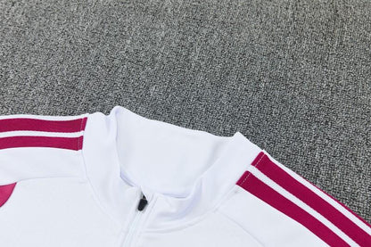 2026-27 Real Madrid White Dark Green Half Zipper Jacket Tracksuit S-2XL