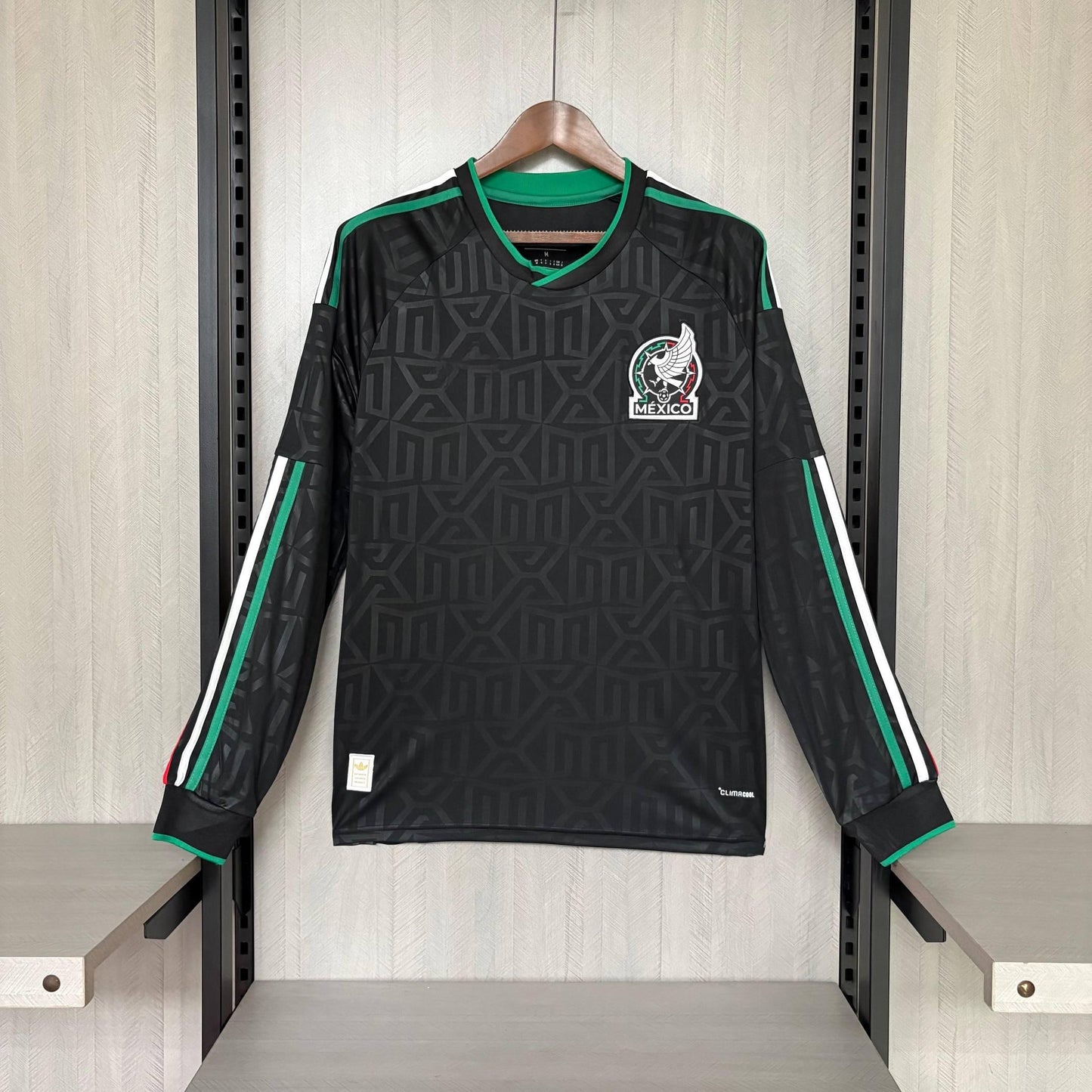 2026 México Negro Manga Larga S-XXXXL