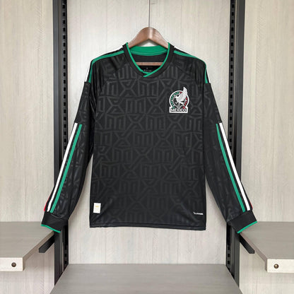 2026 México Negro Manga Larga S-XXXXL