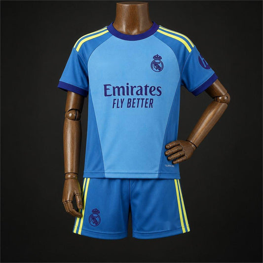 2026-27 Real Madrid Goalkeeper Away Blue Kids 16-28