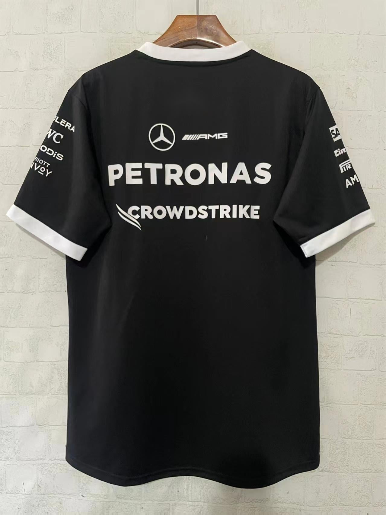 2026 F1 Mercedes Round Neck Black Racing Suit S-5XL