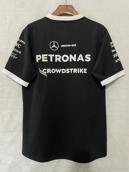 2026 F1 Mercedes Round Neck Black Racing Suit S-5XL