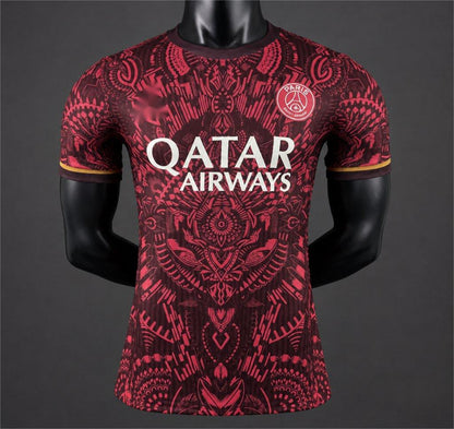 2026-27 Paris Dark Red with Tribal Pattern Special Player S-3XL