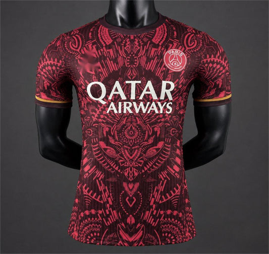 2026-27 Paris Dark Red with Tribal Pattern Special Player S-3XL