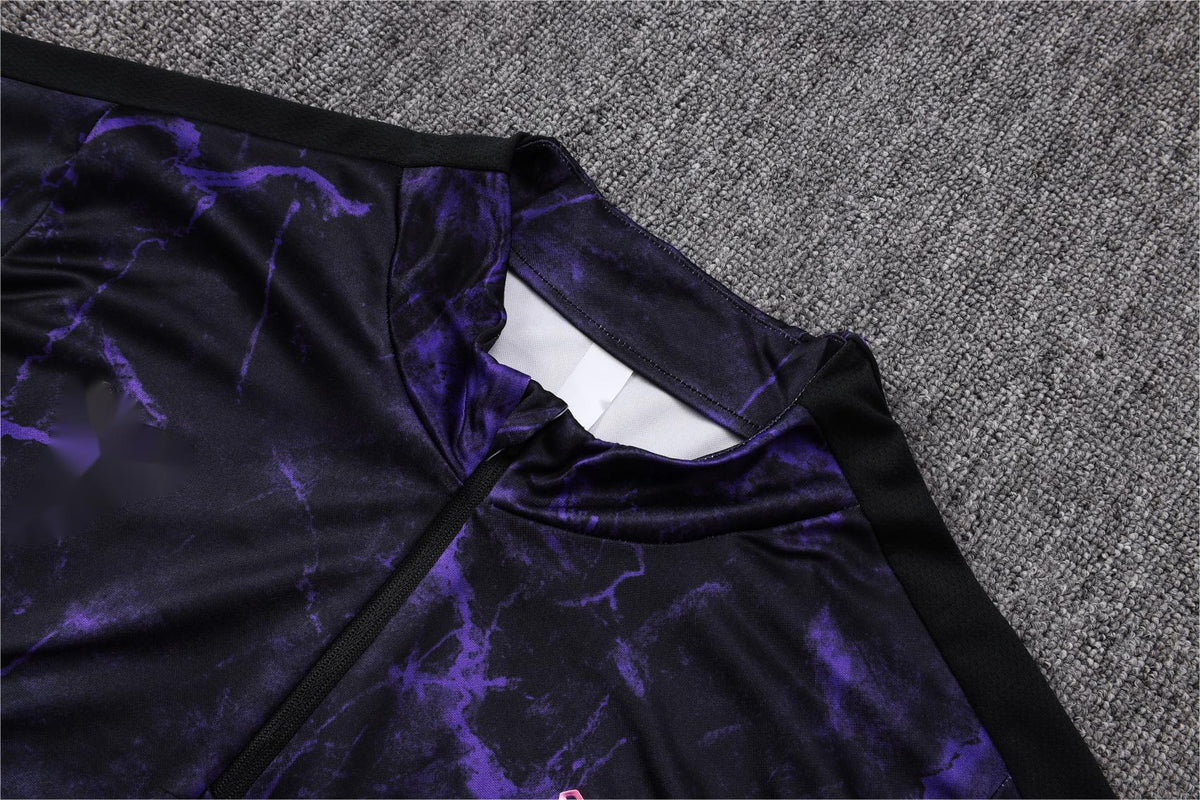2026-27 Barcelona Black Purple Half Pull Training Suit Adults Or Children