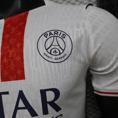 2026-27 Paris Away White Navy Red Stripe Special Player S-2XL
