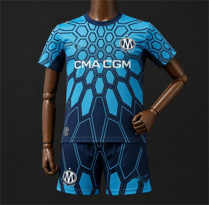 2026-27 Marseille Goalkeeper Bright AquaClub Navy Kids 16-28