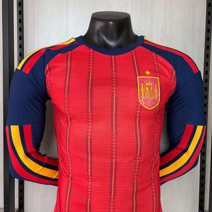 2026 Spanien Heimtrikot langarm Player Version S-2XL