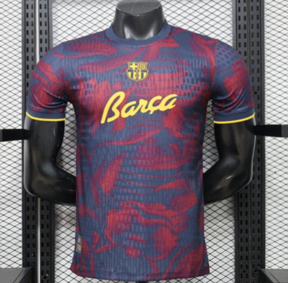 2026-27 Barcelona Navy Blue Red Special Edition Player S-2XL