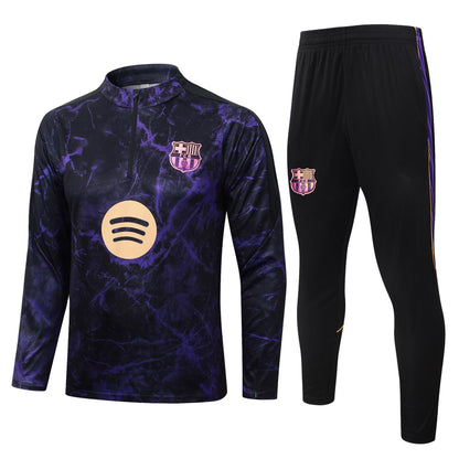 2026-27 Barcelona Black Purple Half Pull Training Suit Adults Or Children