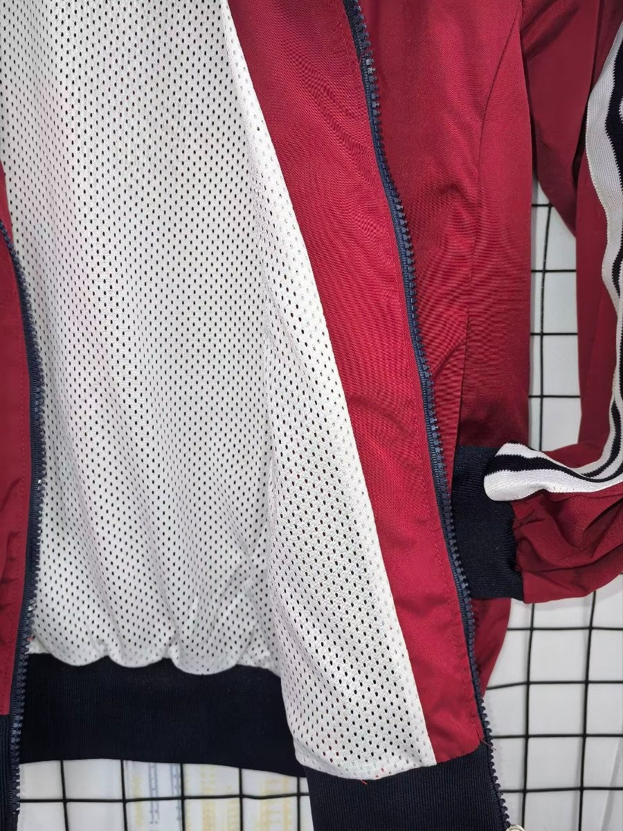 2026-27 Arsenal Track Jacket Burgundy Black Full Zipper Windbreaker S-2XL