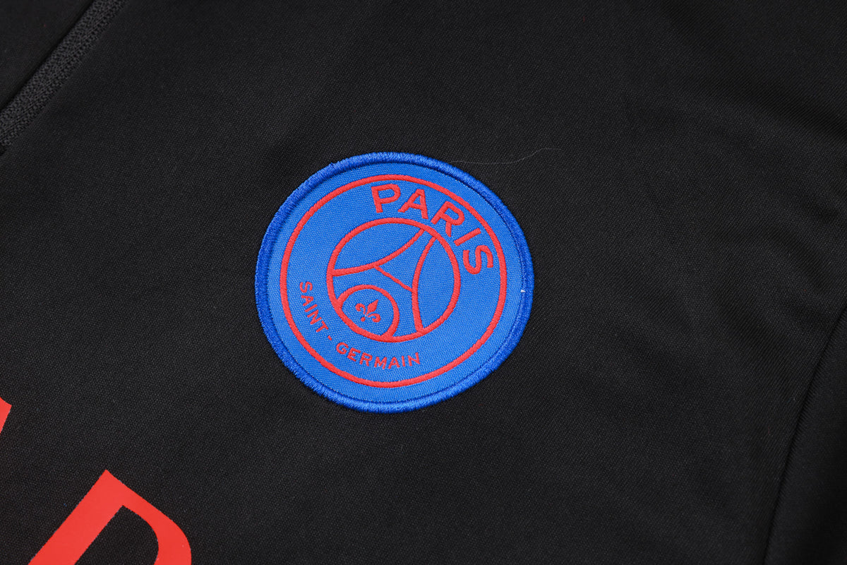 2026-27 Paris Black Half Zip Training Suit Adults Or Children