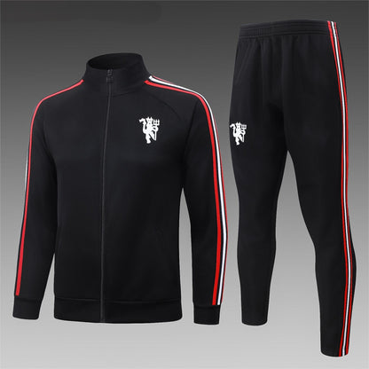 2026-27 Manchester United Black Full Zip Training Suit Adults Or Children