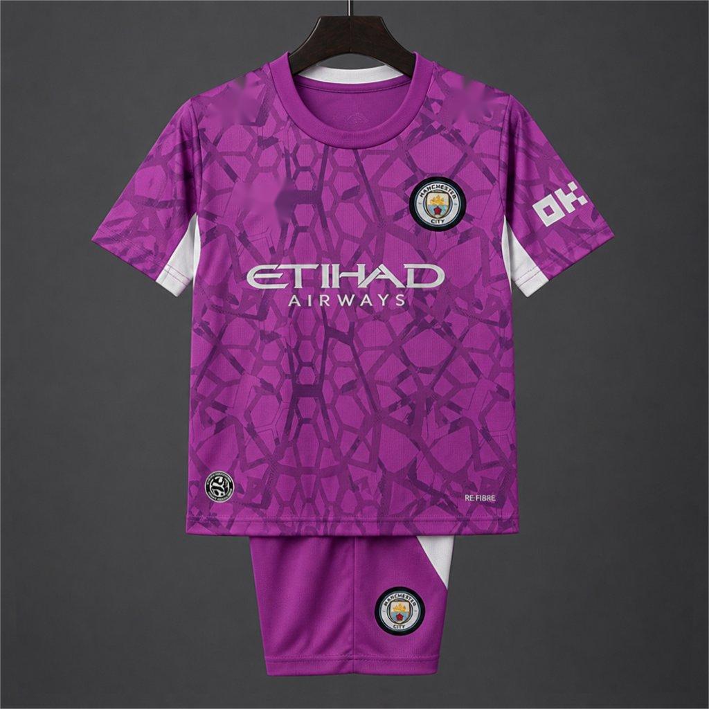 2026-27 Manchester City Electric Orchid Goalkeeper Kids Size 16-28