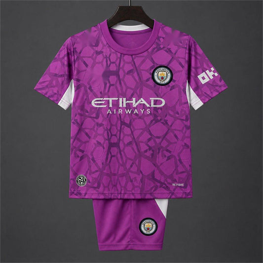 2026-27 Manchester City Electric Orchid Goalkeeper Kids Size 16-28
