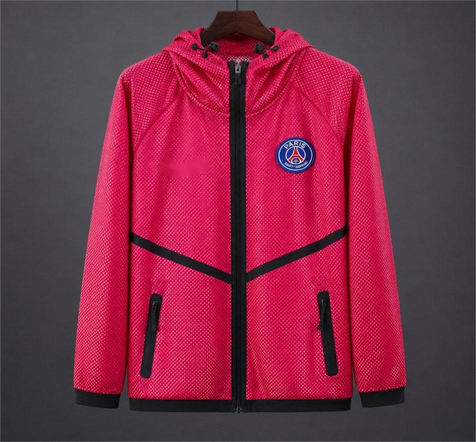 2026-27 Paris Lightweight Breathable Mesh Windbreaker PINK Jacket S-2XL