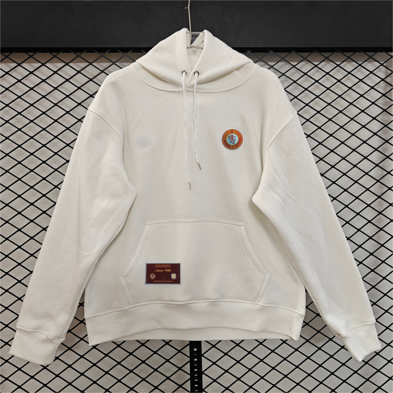 2026-27 Aston Villa Home Embroidered Fleece Hoodie 9 Colors Player S-3XL