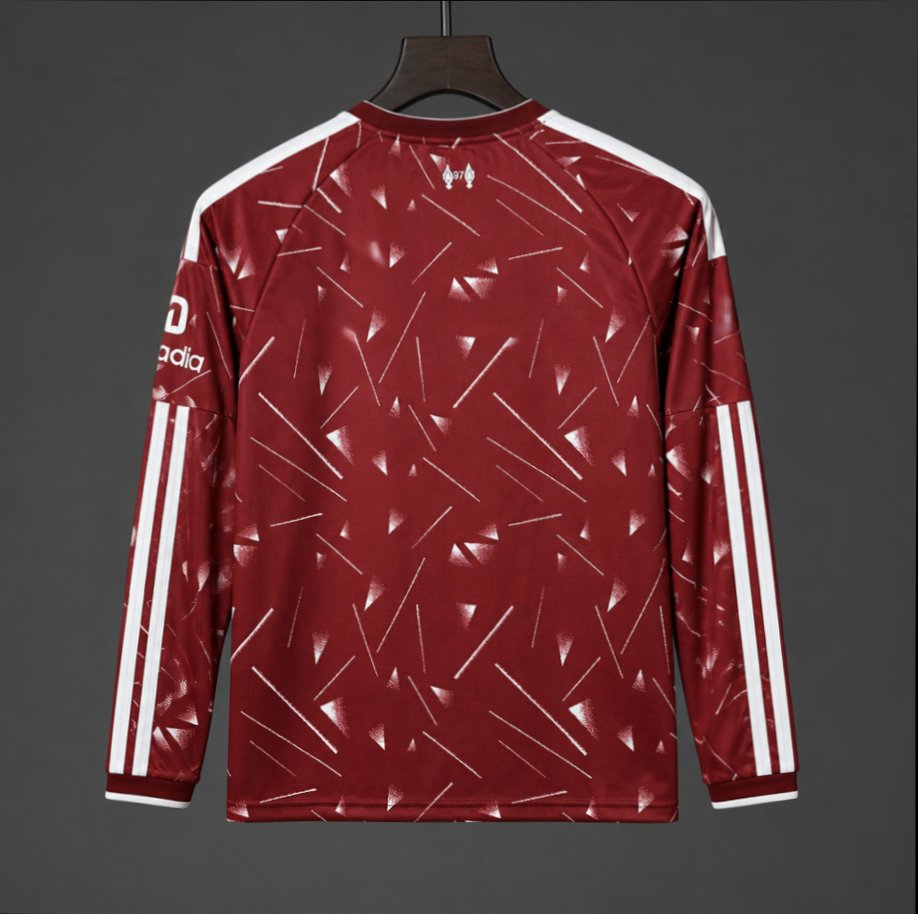2026-27 Liverpool Home Red With Triangle Pattern Long Sleeve S-4XL