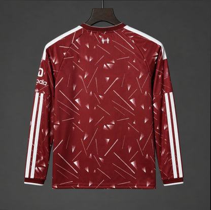 2026-27 Liverpool Home Red With Triangle Pattern Long Sleeve S-4XL