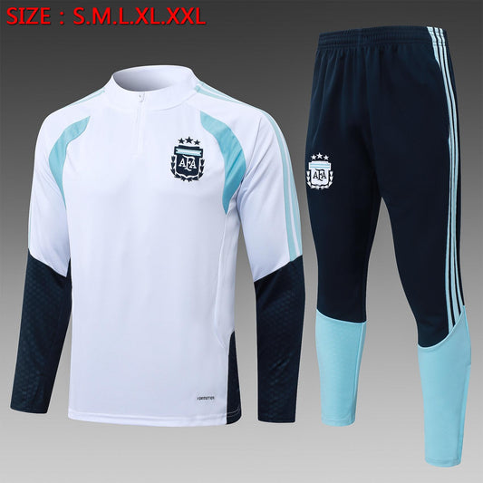 2026-27 Argentina Traje de Entrenamiento Blanco de Media Cremallera S-2XL